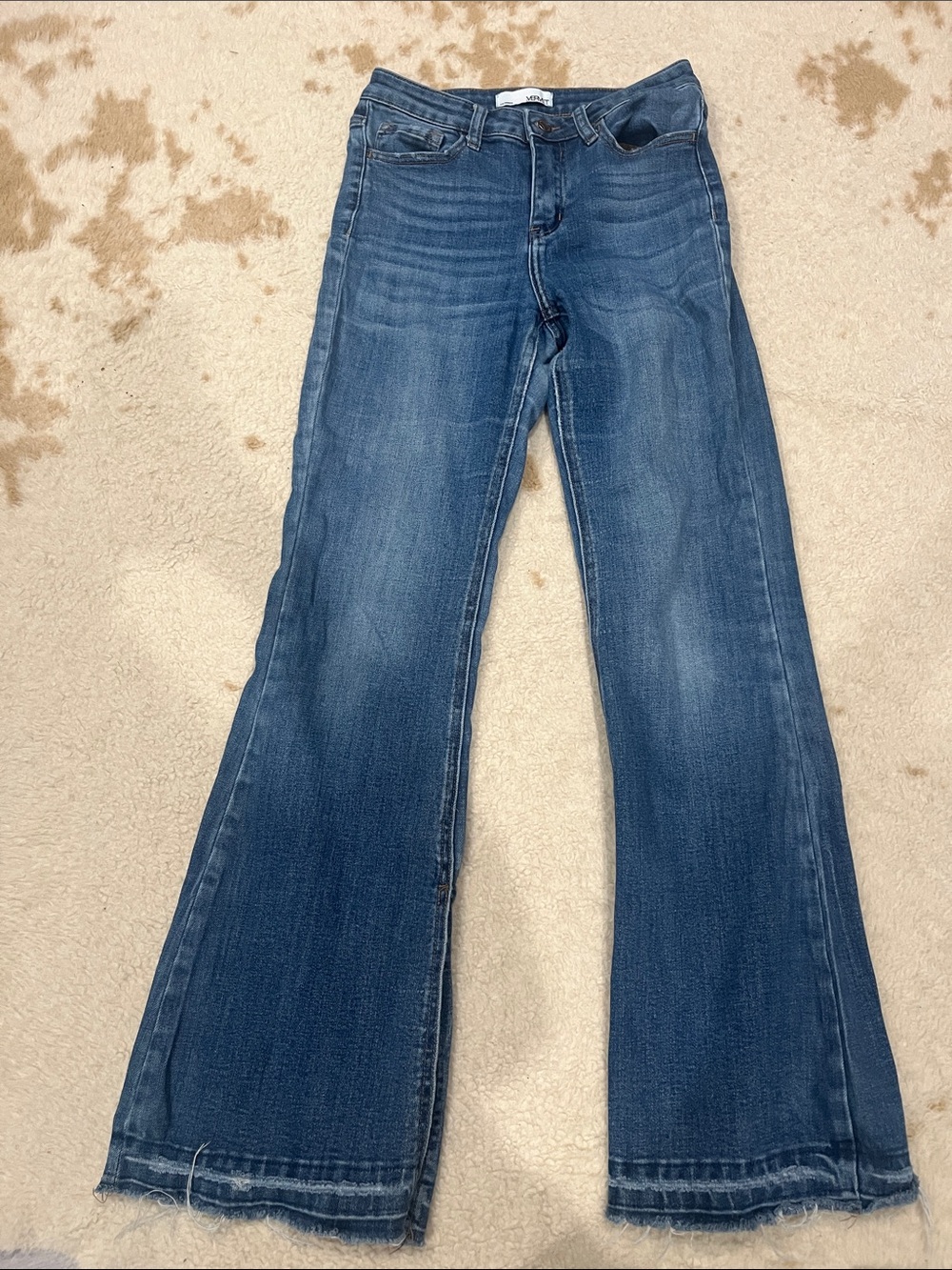 Classic Dark Blue Flare Jeans — Women's Wide Leg